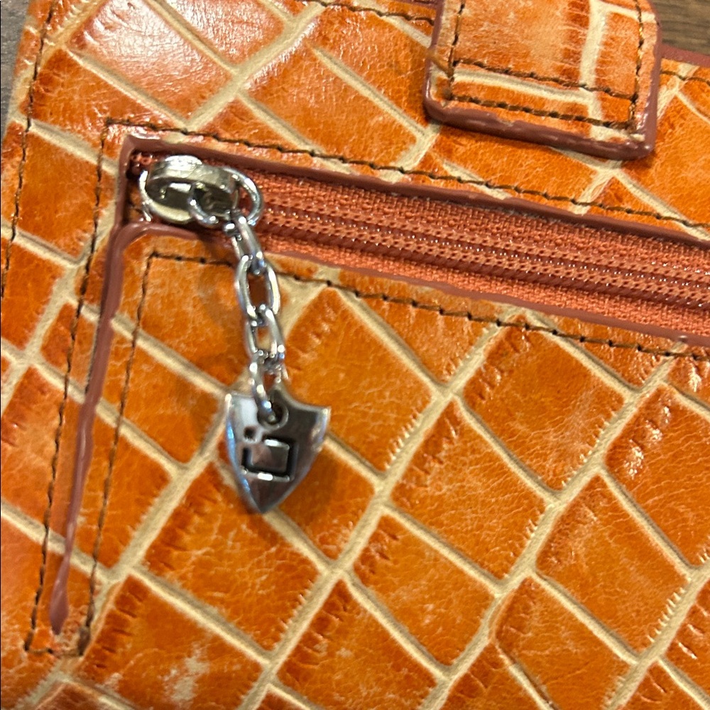 Orange Crocodile Pattern Wallet - image 4